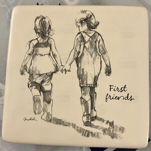 First Friends Ceramic Trivet by Hallmark 6” x 6”